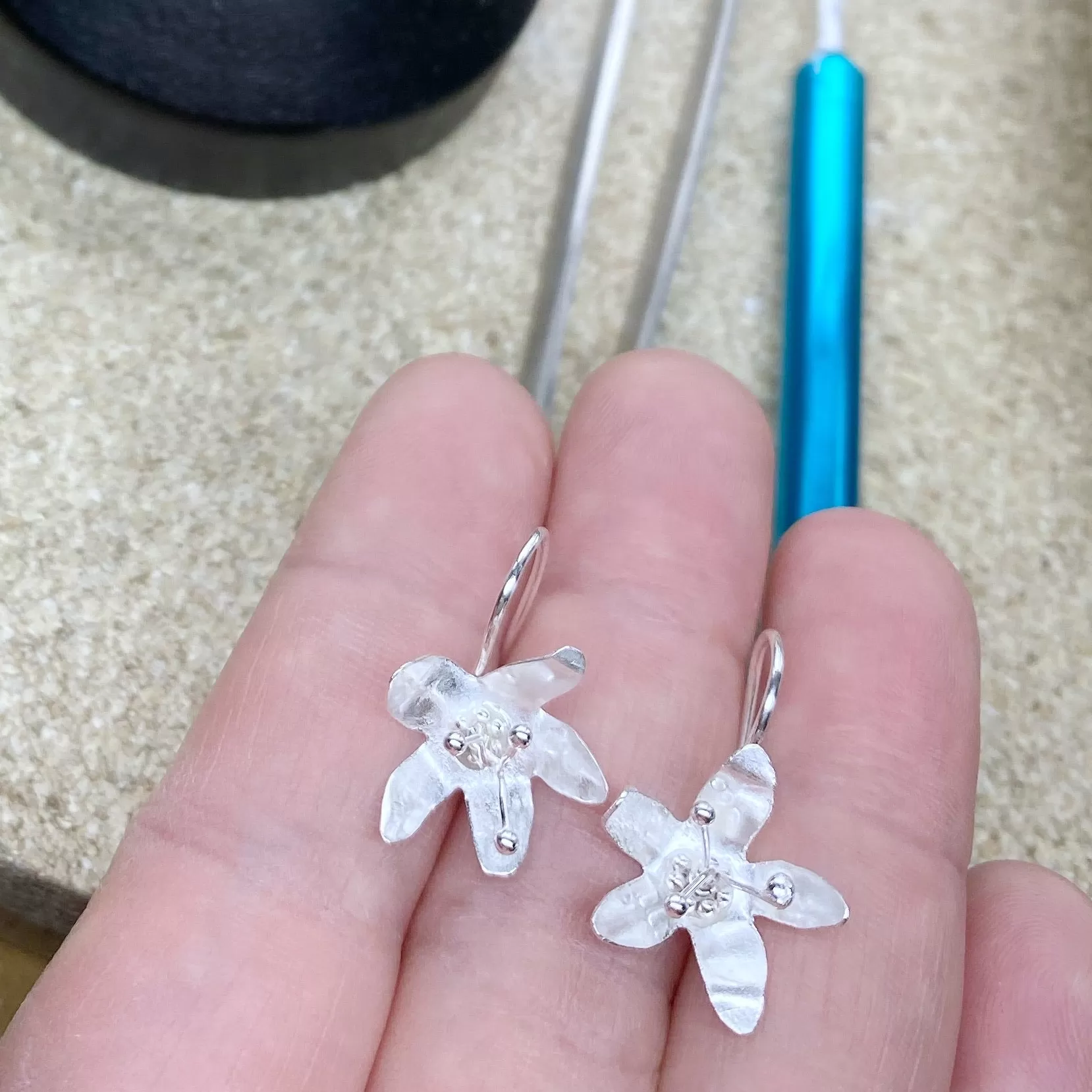 Organic Flower Earrings