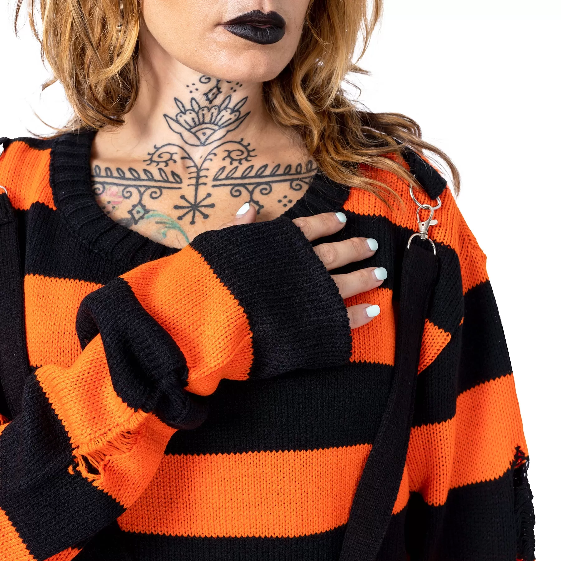 ORIANA JUMPER - BLACK/ORANGE