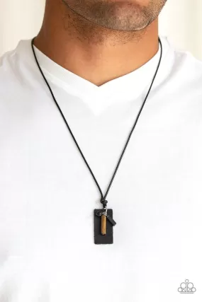 Paparazzi Accessories -Explorer Edge #N840 Case 6 - Brown Urban/Men Necklace