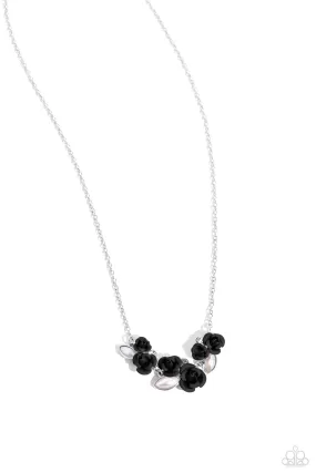 Paparazzi Al-ROSE Ready Black Necklace & Earring Set