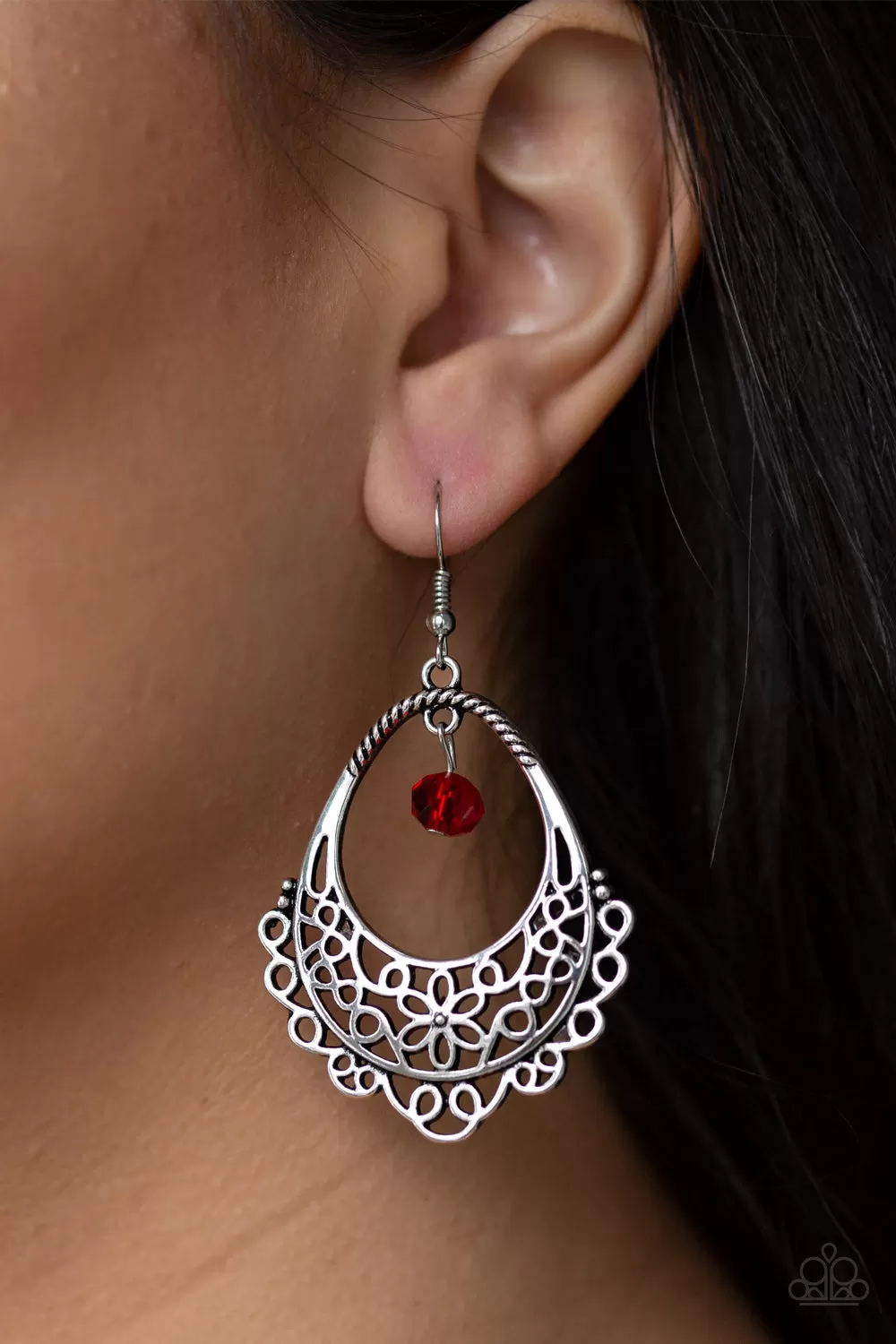 Paparazzi Garden Society - Red Earrings