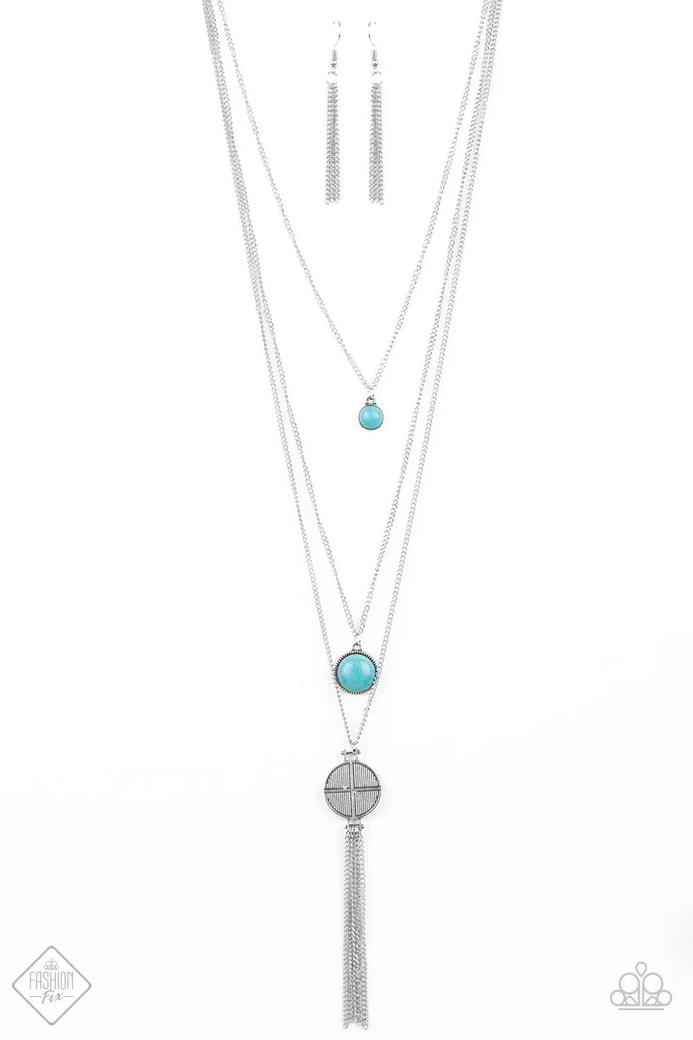 Paparazzi Life Is A Voyage Blue Necklace Set