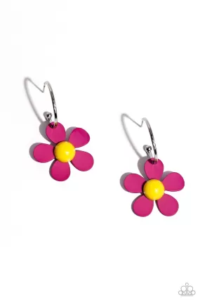 Paparazzi More FLOWER To You! Pink Post Earrings