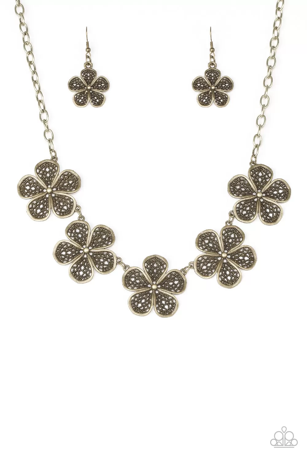 Paparazzi Necklace ~ No Common Daisy - Brass Floral Necklace