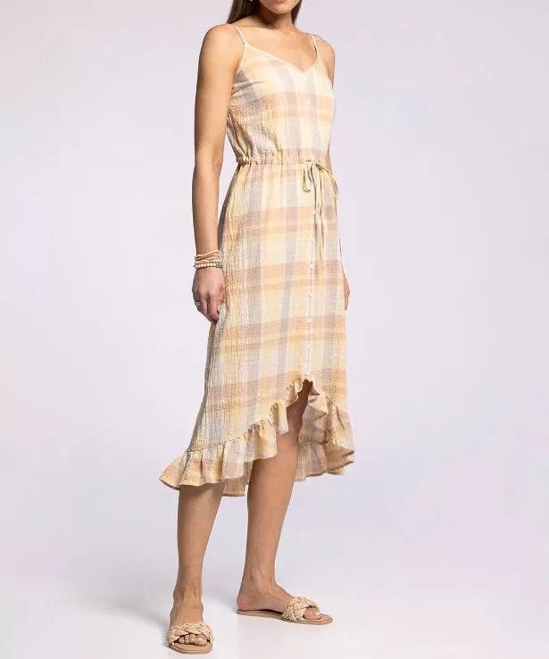 Pearl Dress - Yellow Clay Plaid