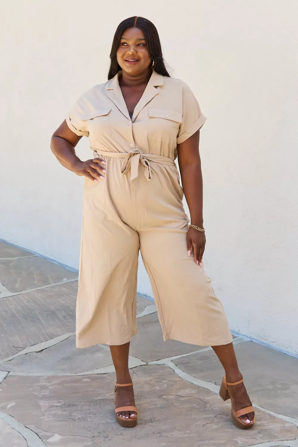 Petal Dew All In One Plus Size Solid Jumpsuit