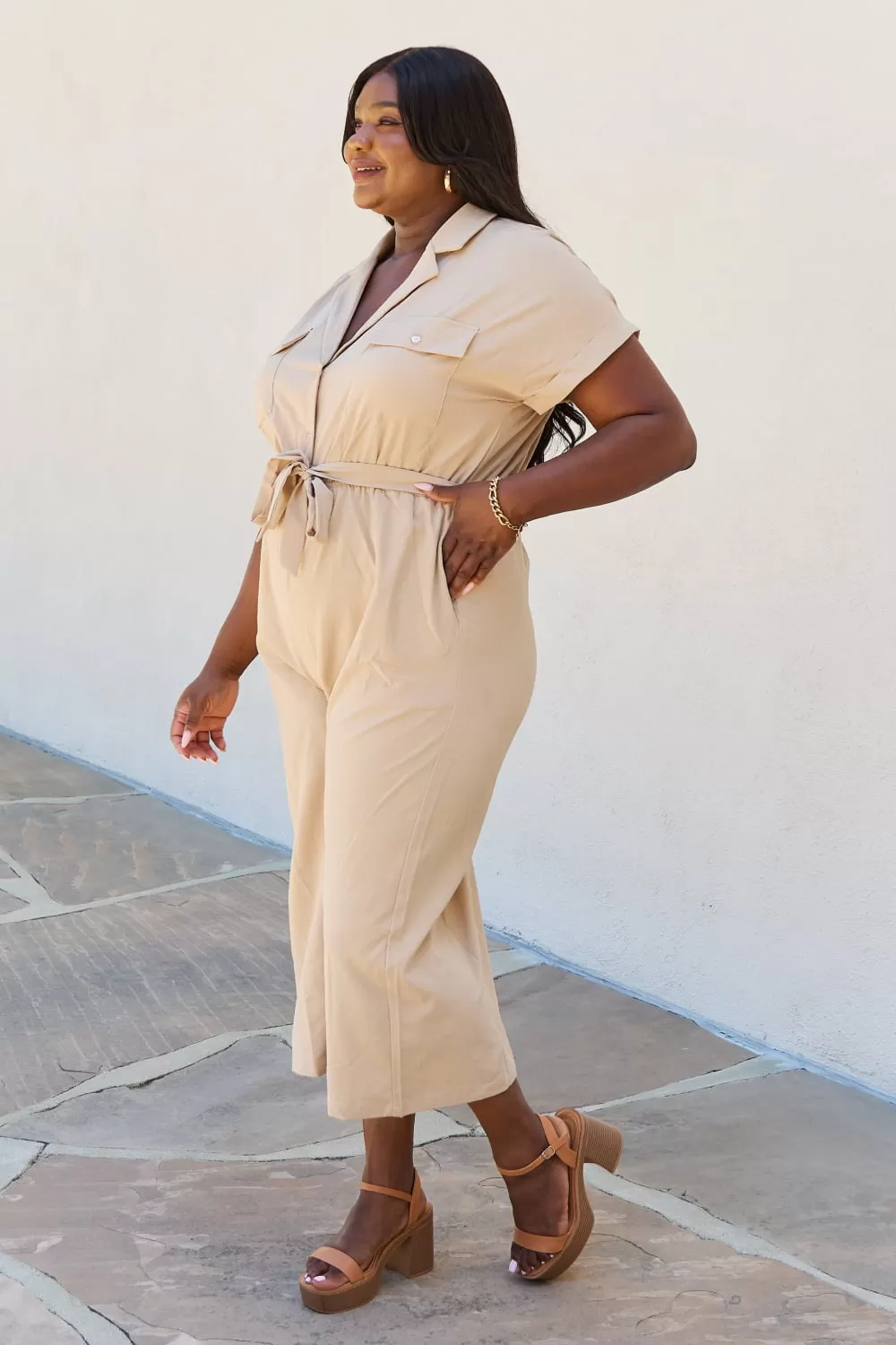 Petal Dew All In One Plus Size Solid Jumpsuit