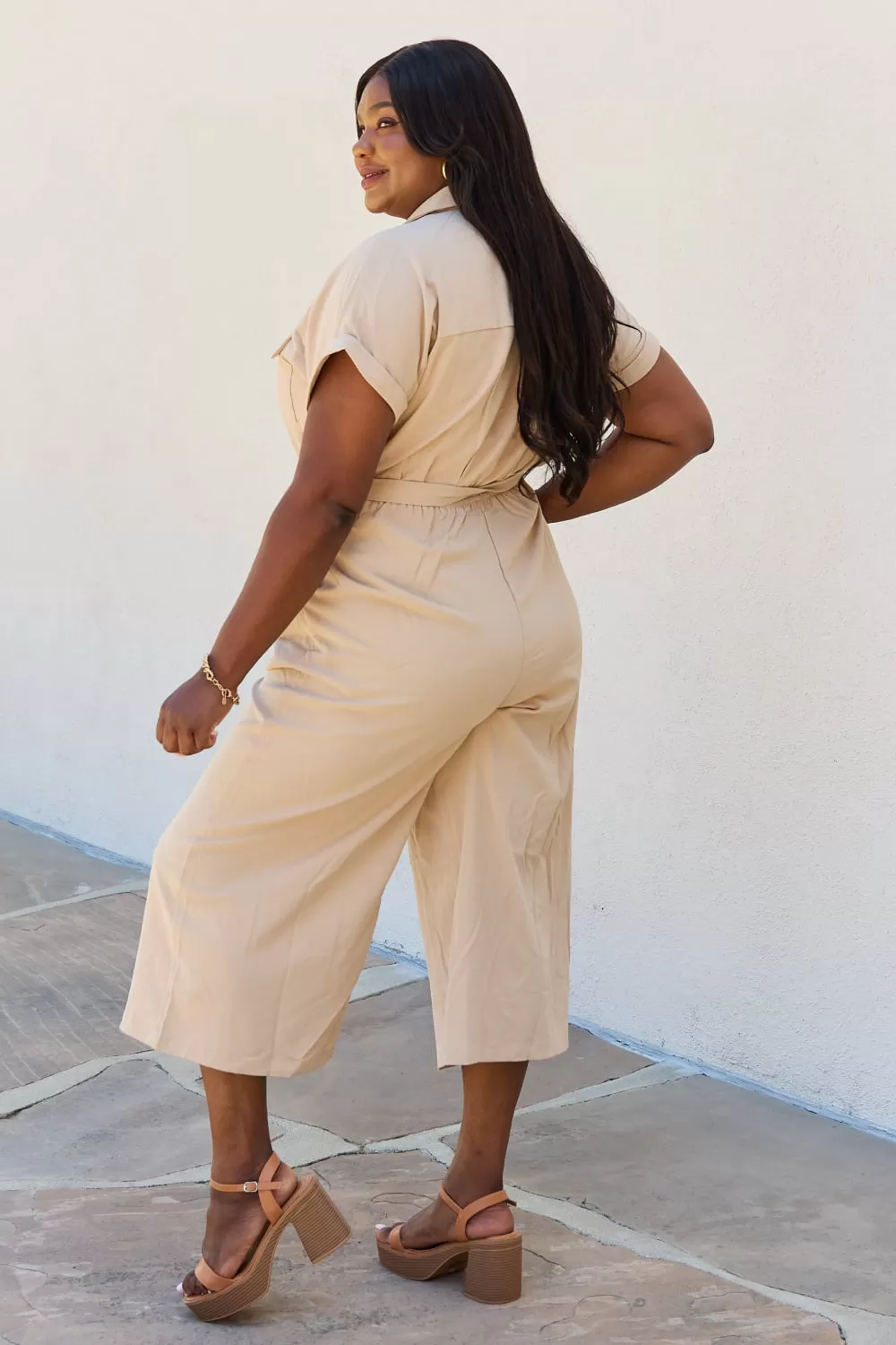 Petal Dew All In One Plus Size Solid Jumpsuit