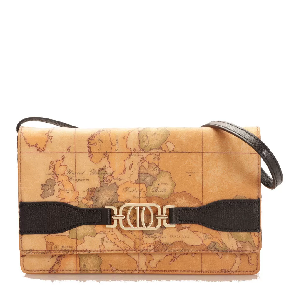 Pochette con Tracolla 1A Classe Alviero Martini linea Geo Destiny stampa Geo Classic e Nero PH53