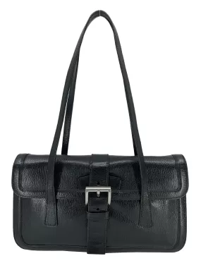 Prada Leather Buckled Flap Shoulder Bag