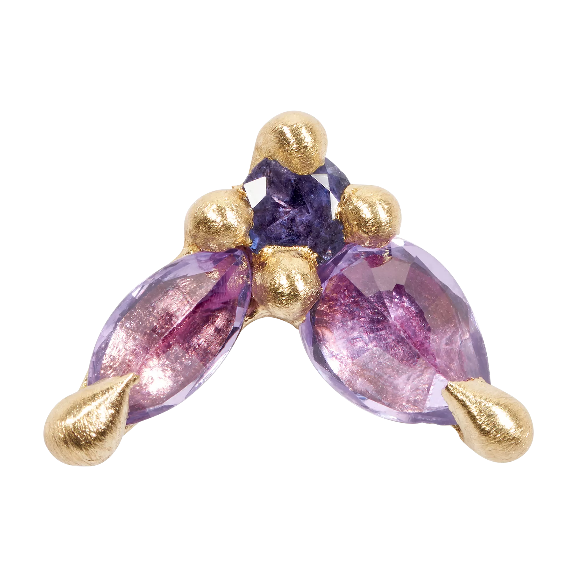 Purple Floret Stud Earring - 11491