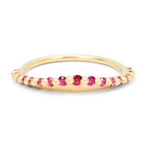 Ruby Pink Fade Beatrix Petal Ring - Size 6.5 - 11444