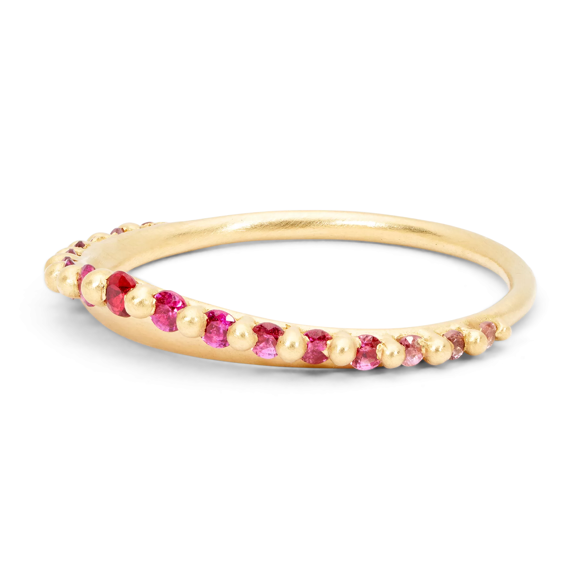 Ruby Pink Fade Beatrix Petal Ring - Size 6.5 - 11444