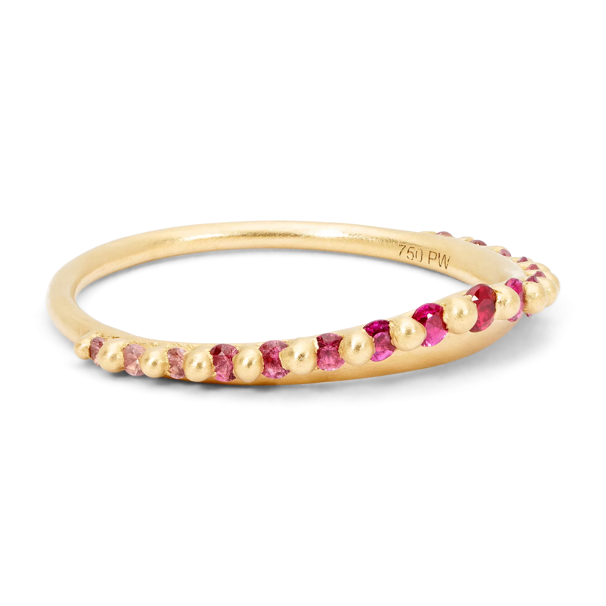 Ruby Pink Fade Beatrix Petal Ring - Size 6.5 - 11444