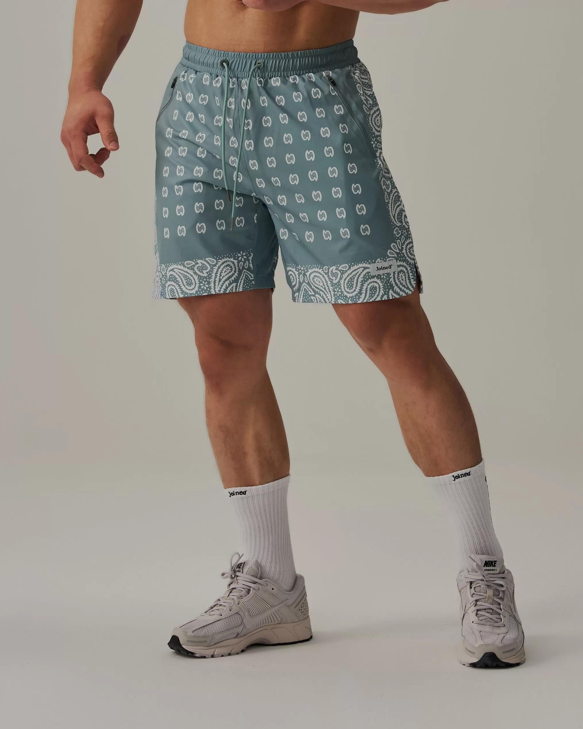 Side Slit Stretch Amoeba Shorts