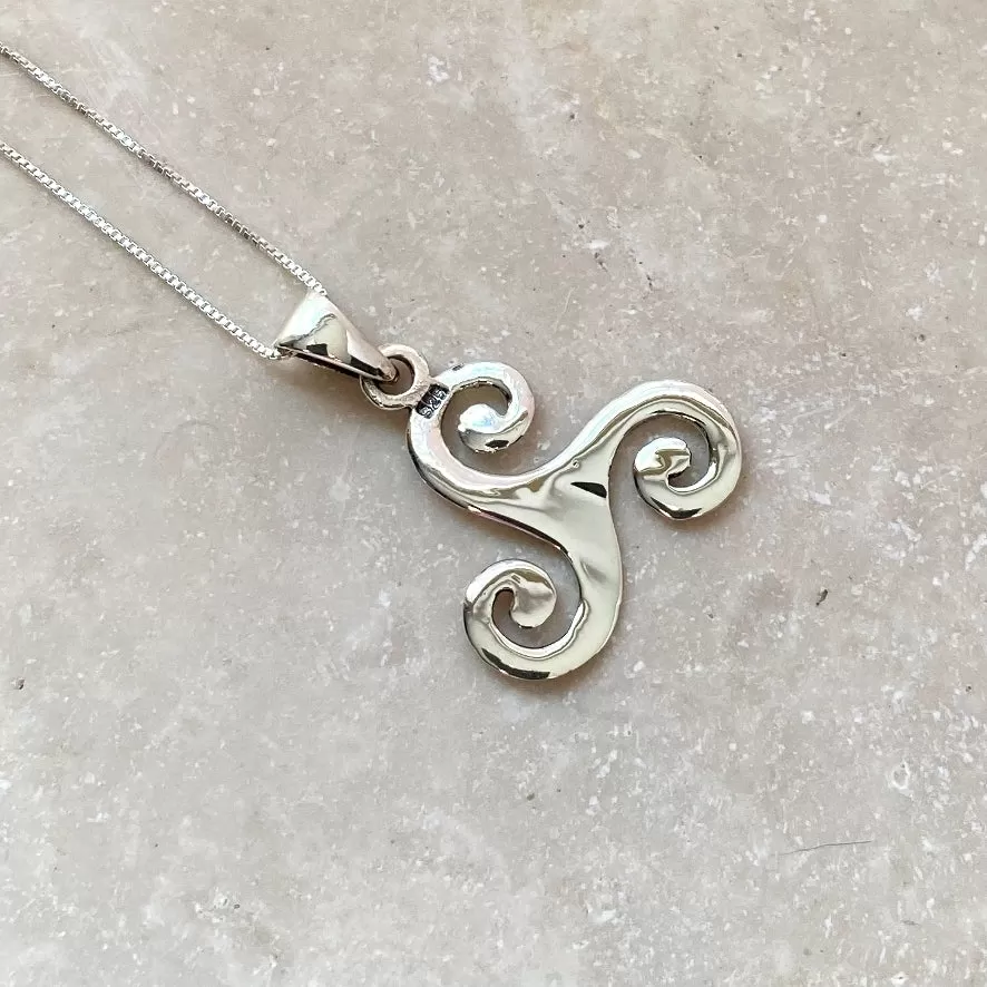 Silver Celtic Triskelion Pendant