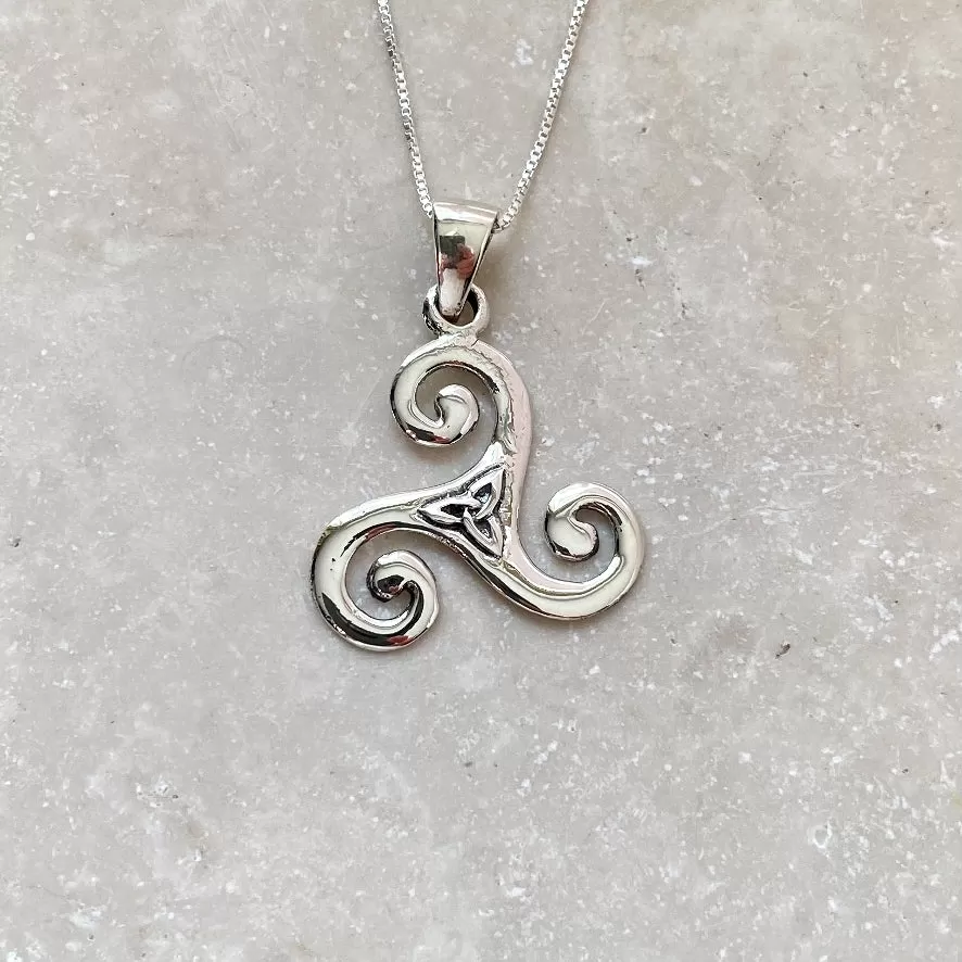 Silver Celtic Triskelion Pendant