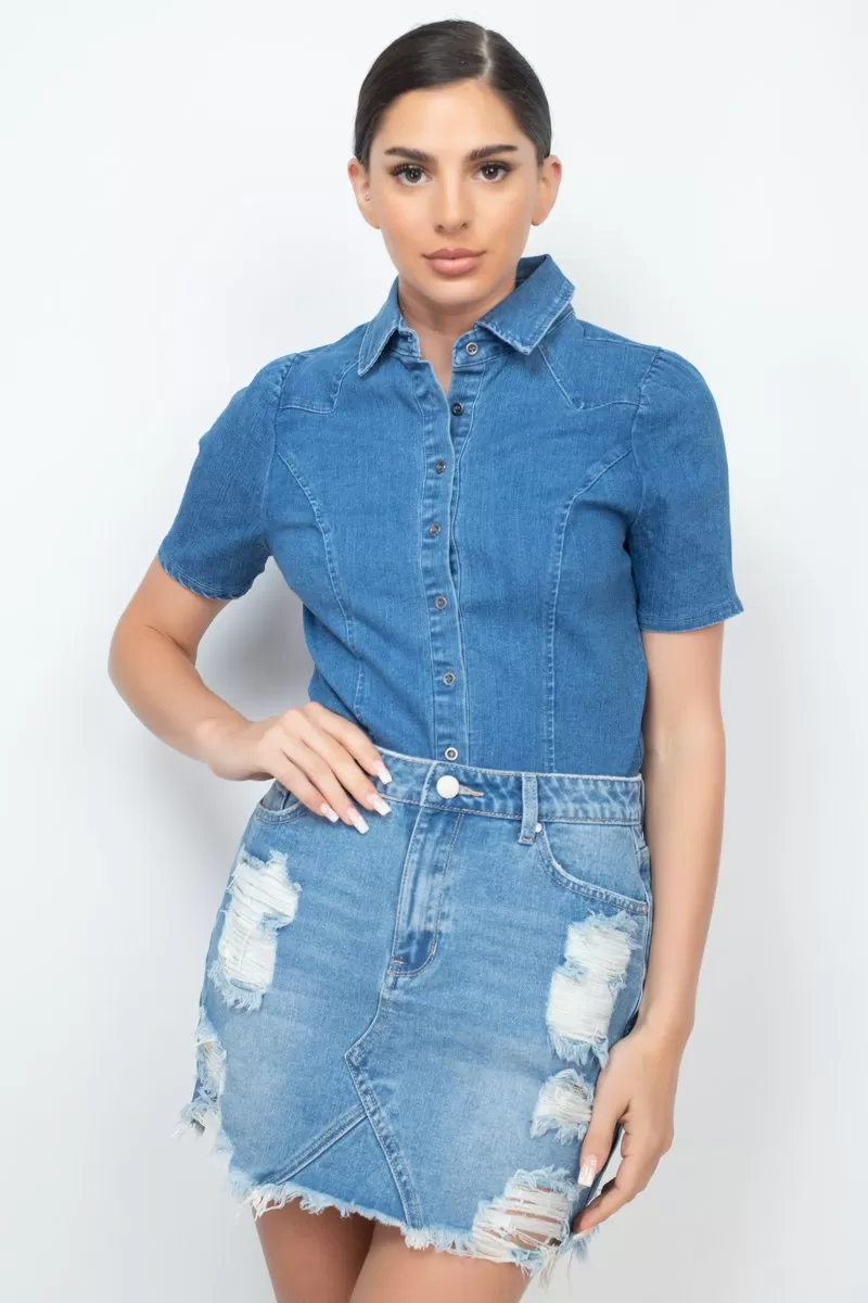 Simple & Chic Denim Top