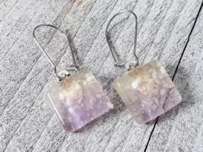 Simply Elegant Violet Glass Earrings