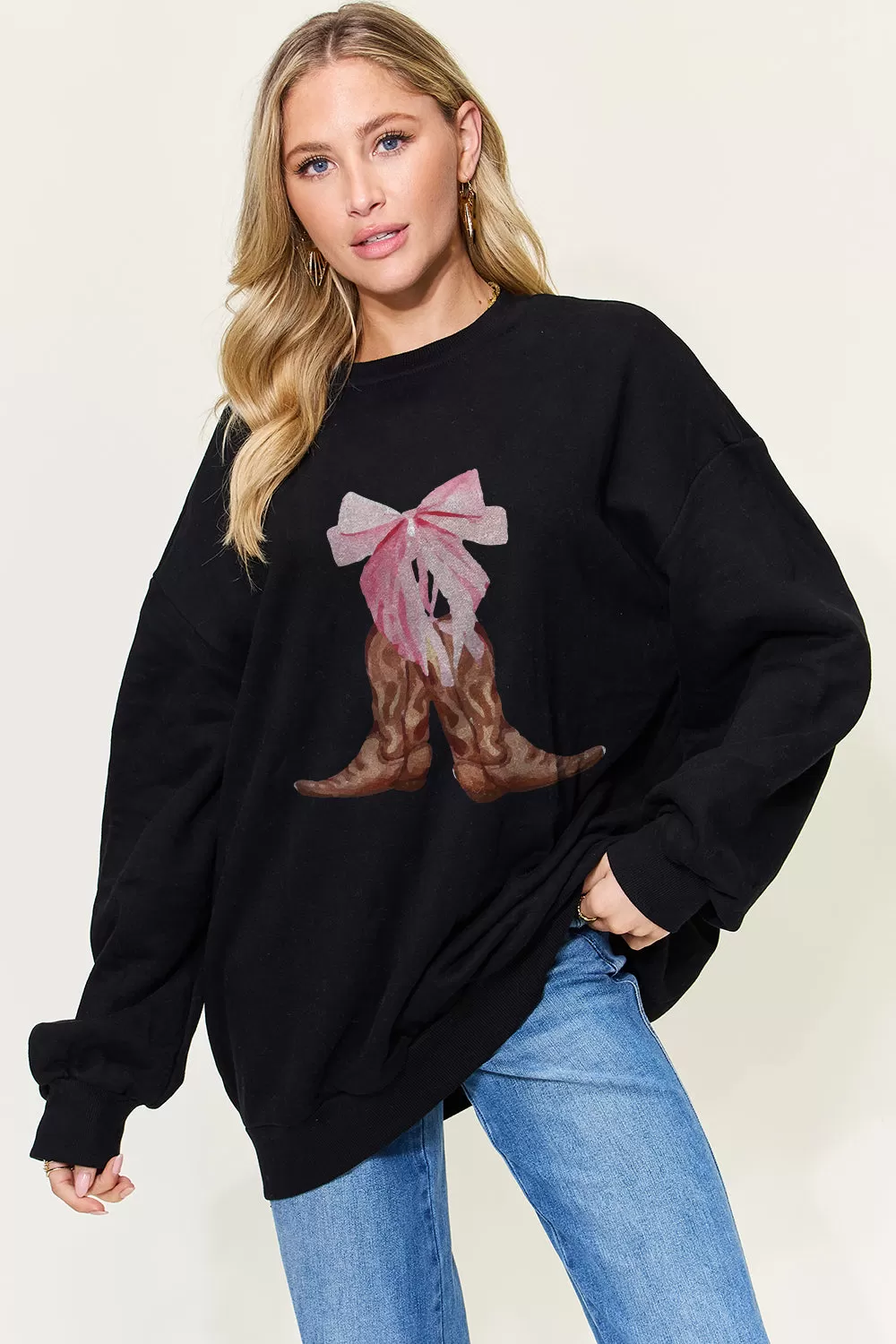 Simply Love Full Size Graphic Long Sleeve Sweatshirt