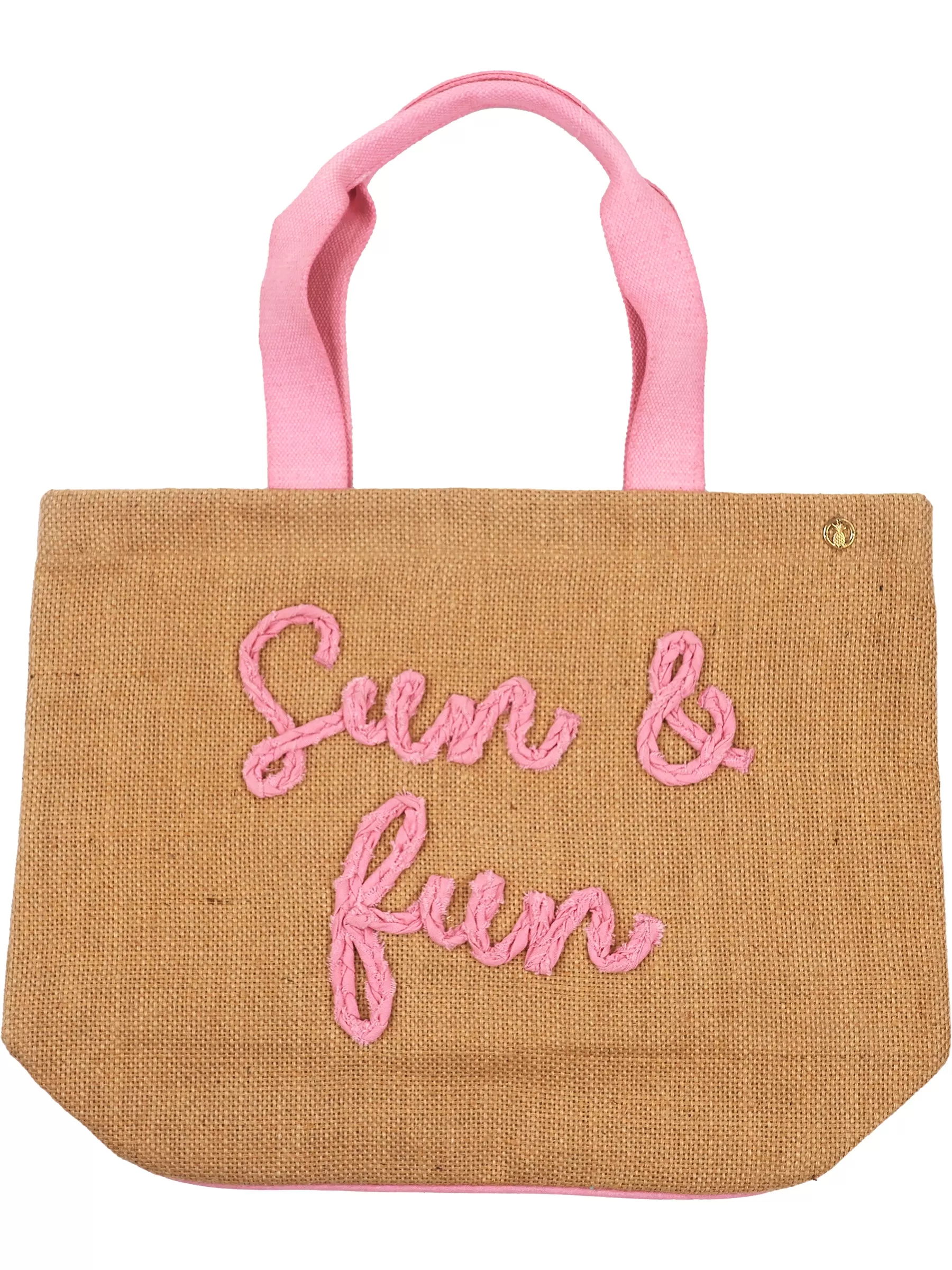 Simply Southern Embroidered Tote: Sun & Fun Jute Bag for Stylish Carrying