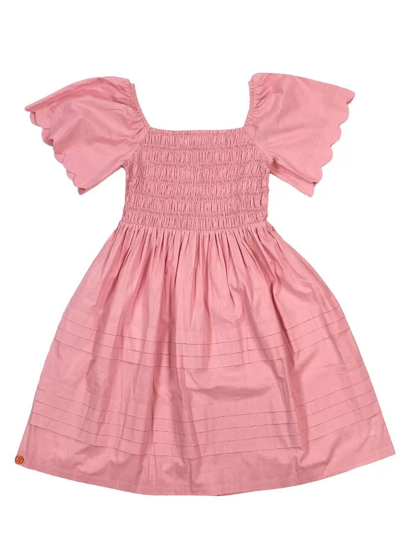 Simply Southern Pink Scallop Dress - Embrace Feminine Elegance with Chic Charm