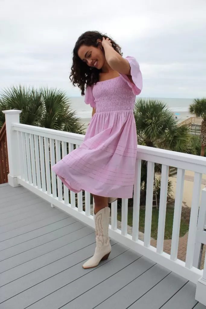 Simply Southern Pink Scallop Dress - Embrace Feminine Elegance with Chic Charm