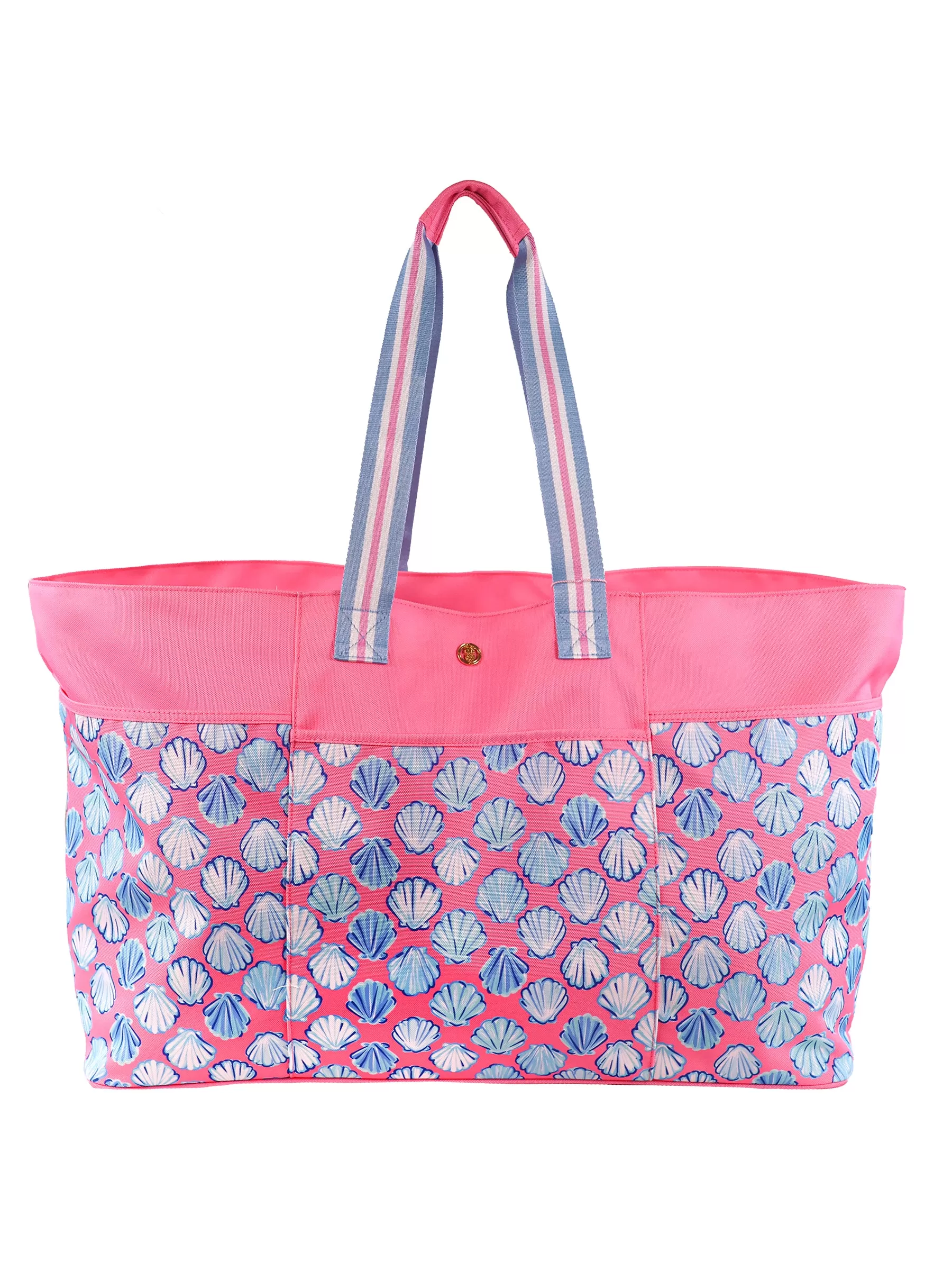 Simply Southern Shell Print Beach Tote - Coastal Chic Essential for Your Sunny Adventures