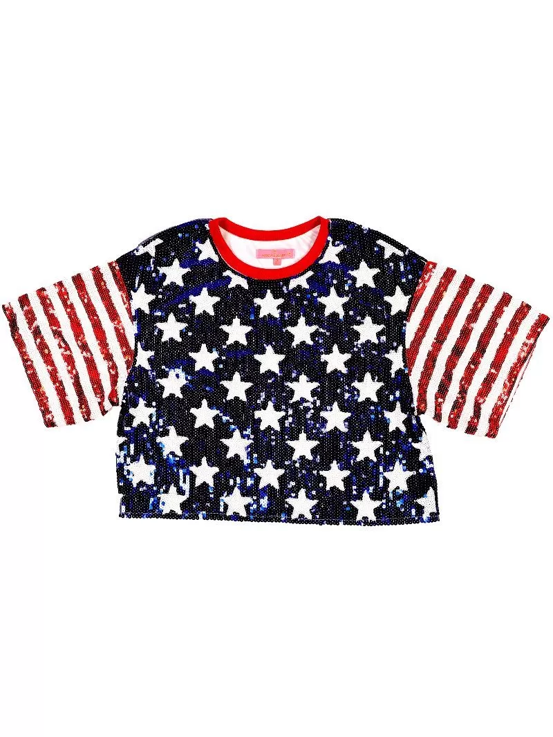 Simply Southern USA Sequin Top - Sparkle with Patriotism in Style