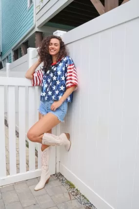 Simply Southern USA Sequin Top - Sparkle with Patriotism in Style