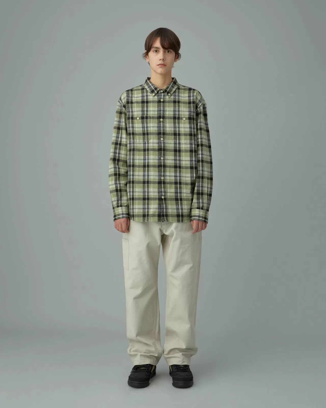 Slub Flannel Shirt Sage