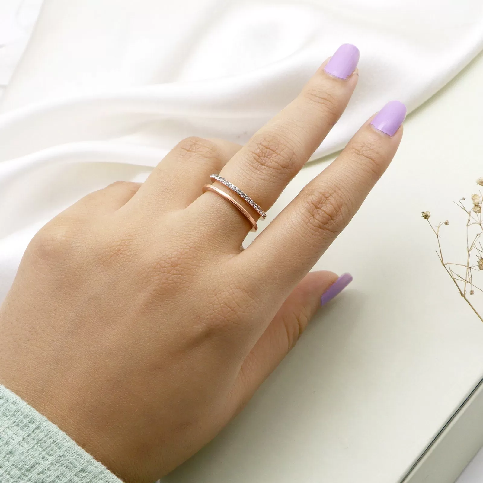 Soraida Dainty Rose Gold Ring