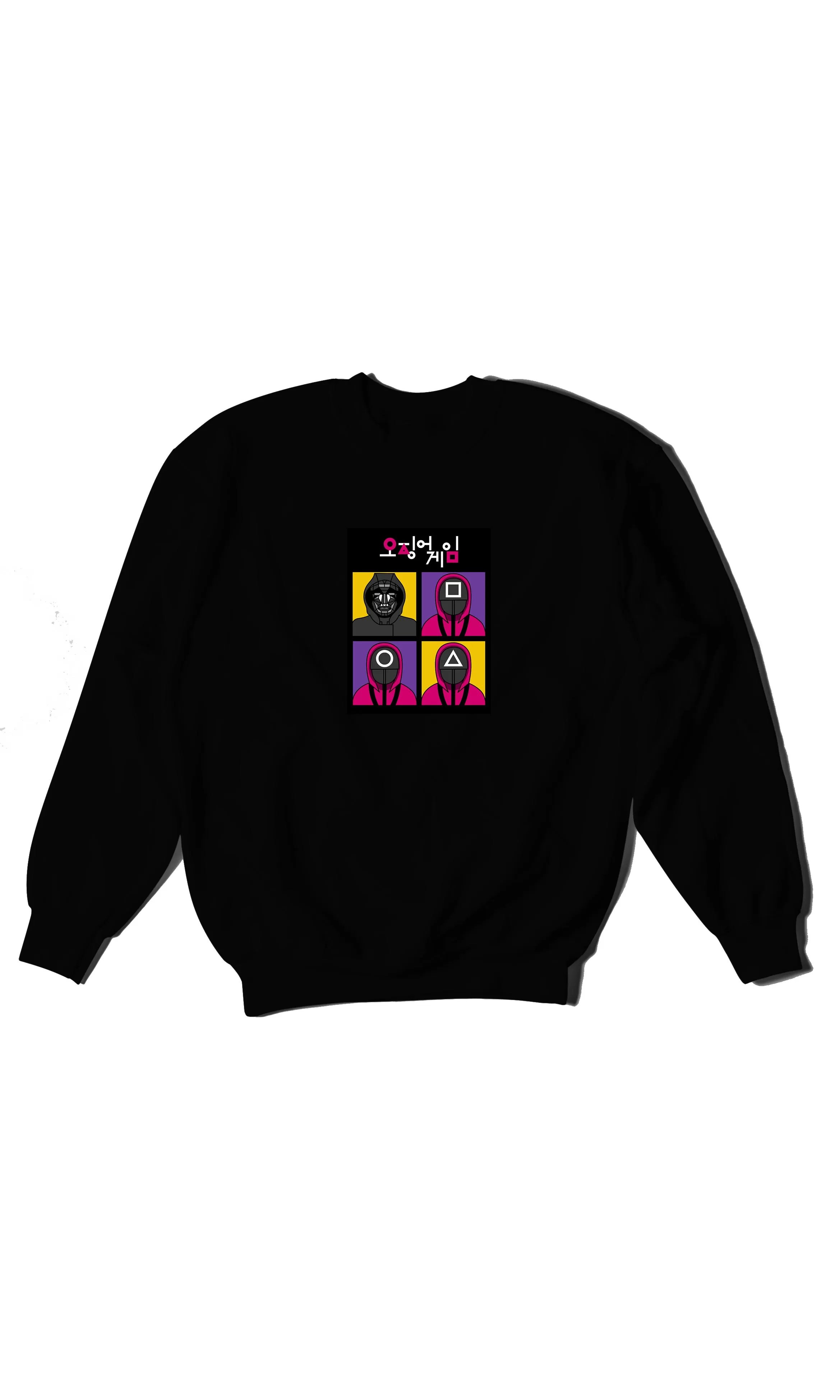 Squid Game Operatives - Digital Graphics Basic Sweat Shirt Black