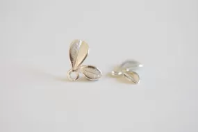 Sterling Wholesale Silver Flower Petal Charm- Silver Daisy Calla Lilly Flower Petal Drop, Stamping Flower Charm, Bridesmaid Necklace DIY