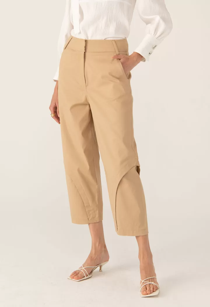 Straight Fit Flap Solid Trouser