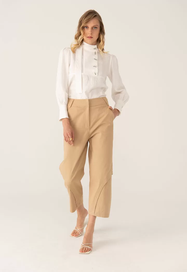 Straight Fit Flap Solid Trouser