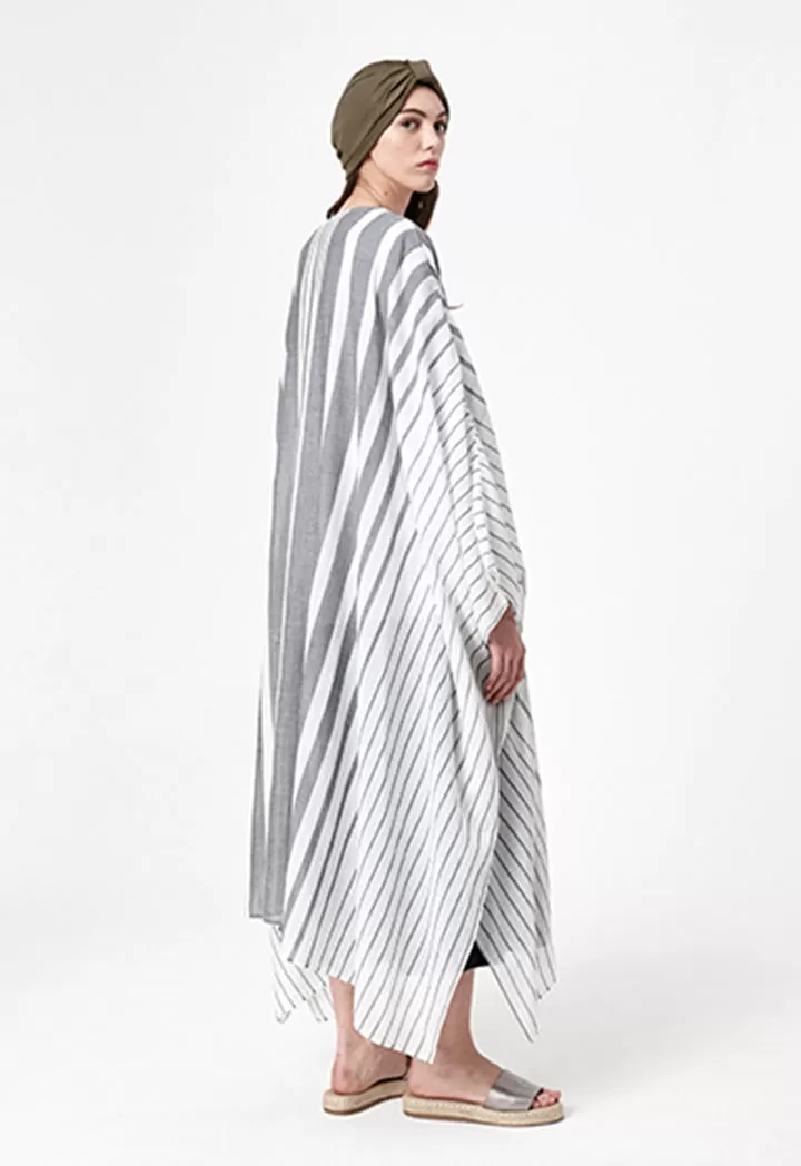 Stripes Grey Abaya