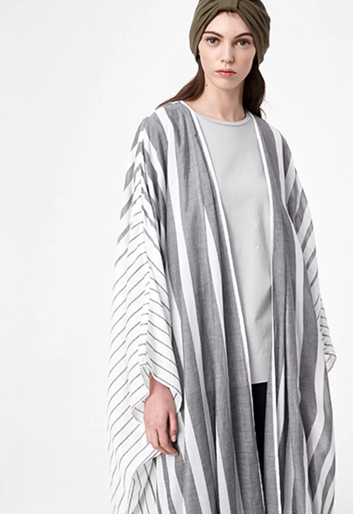 Stripes Grey Abaya