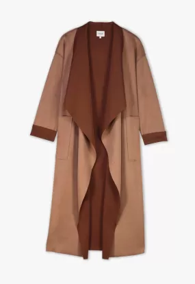 Suede Textured Notched Open Abaya