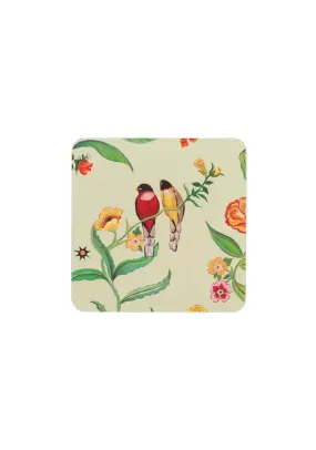 Summer Birds 4 Pack Cork Back Coaters