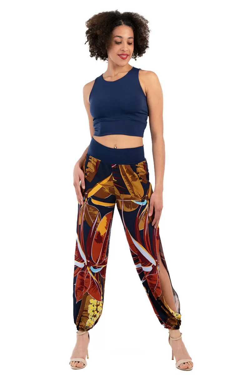 Summer Print Gathered Tango Pants