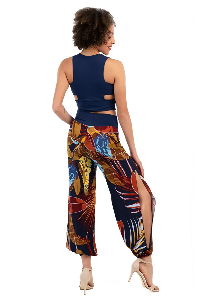 Summer Print Gathered Tango Pants