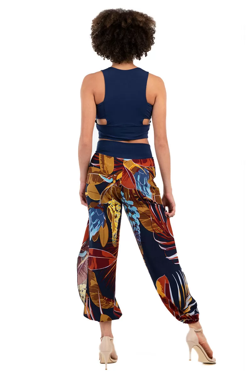 Summer Print Gathered Tango Pants