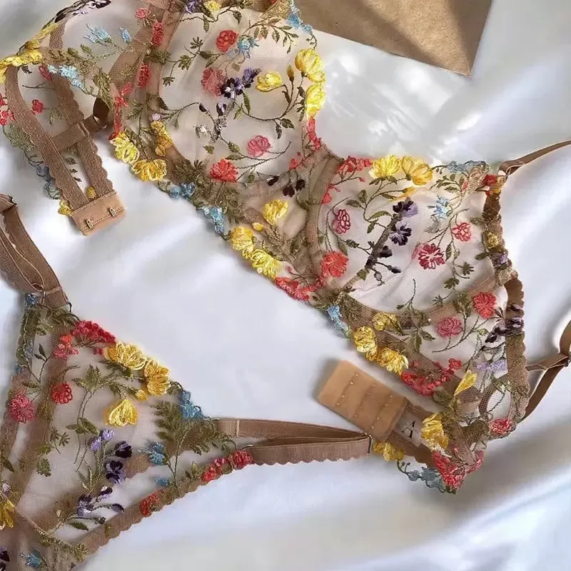 Sunny Floral Lingerie Set W338