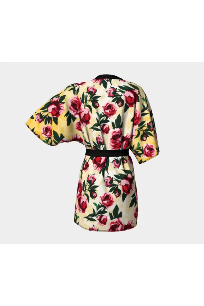 Sunny Roses Kimono Robe