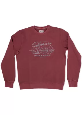 SWEATSHIRT IRON & RESIN ALWAYS SUNNY ROUNDNECK ROUGE