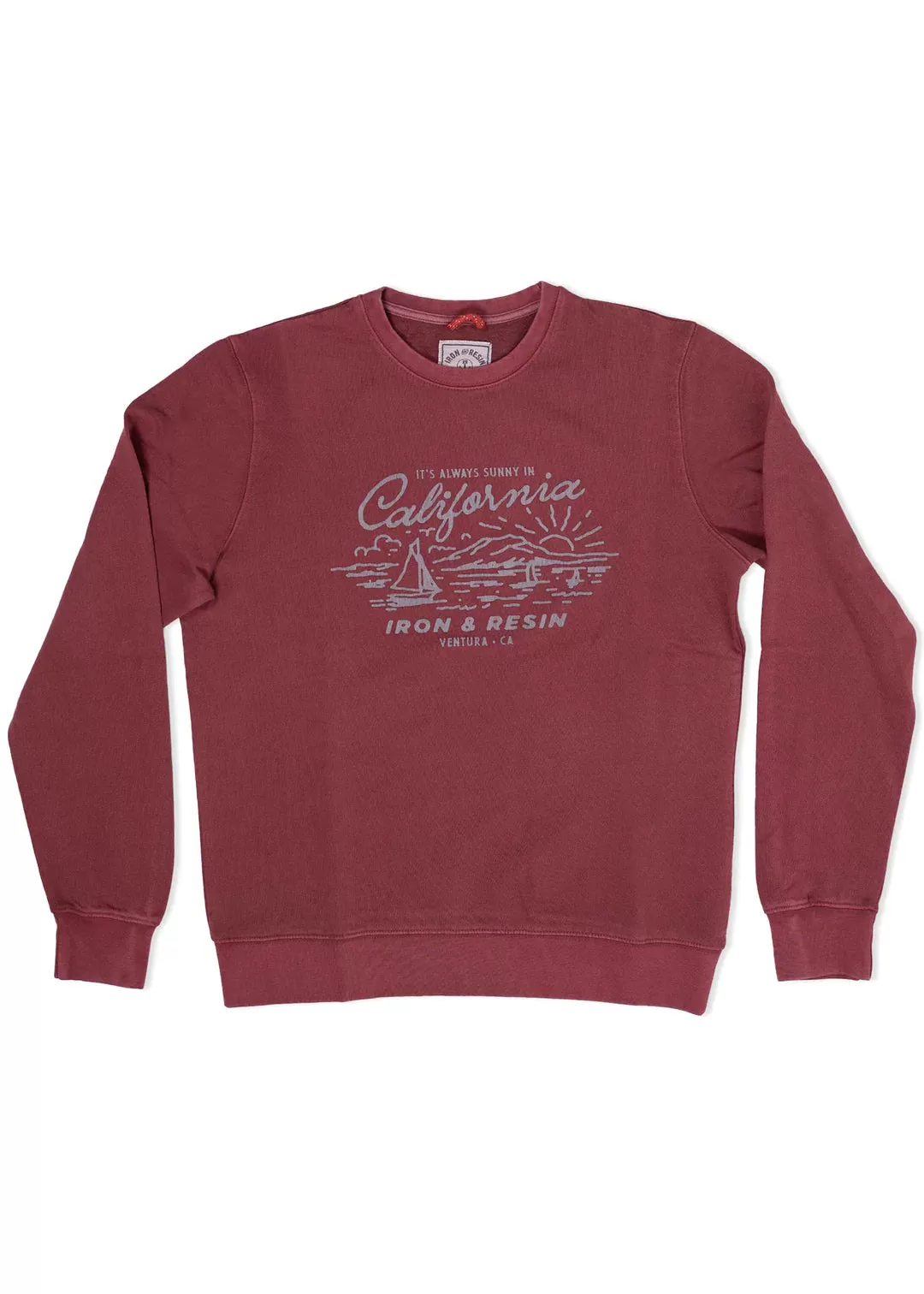 SWEATSHIRT IRON & RESIN ALWAYS SUNNY ROUNDNECK ROUGE