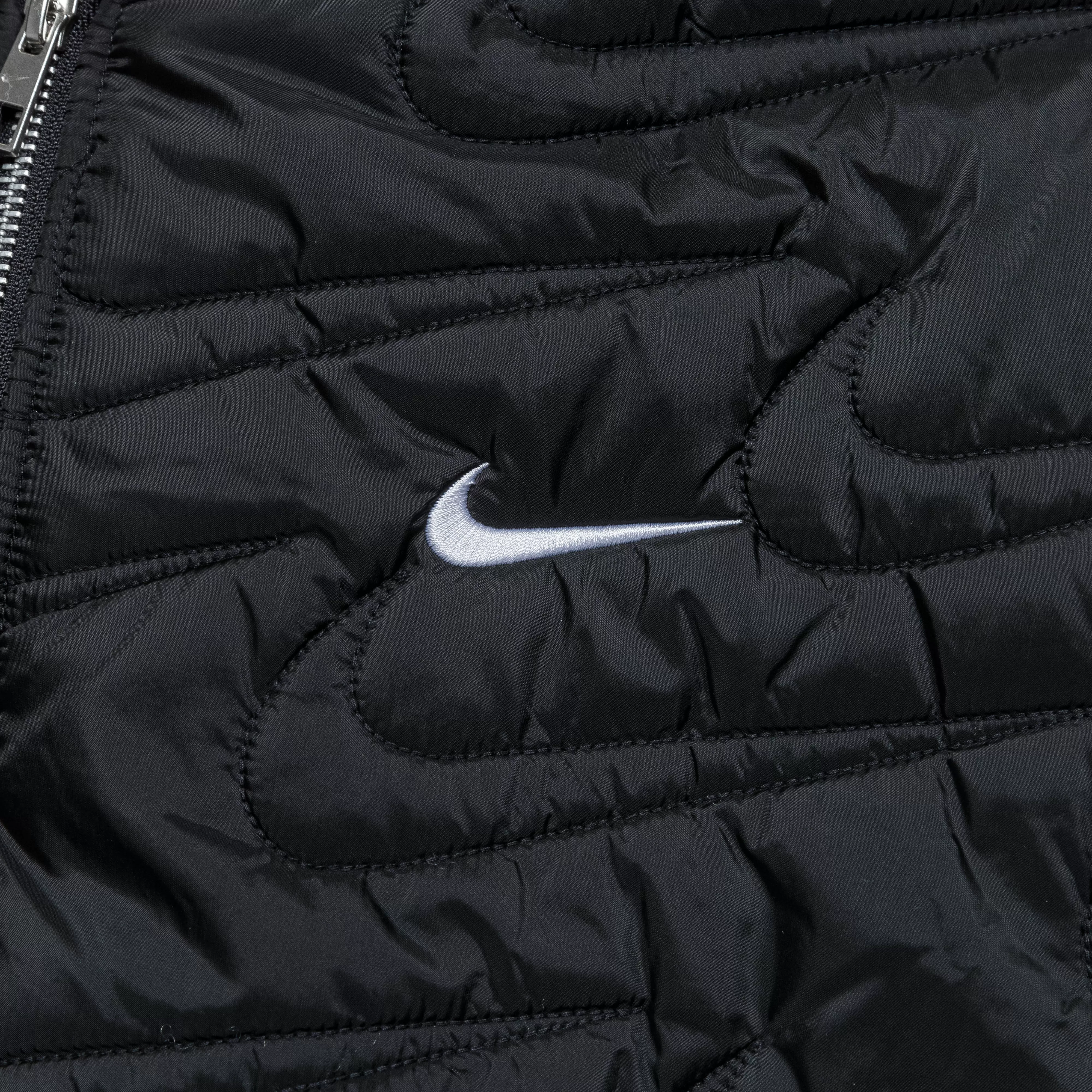 Swoosh Quilted Jacket - Black