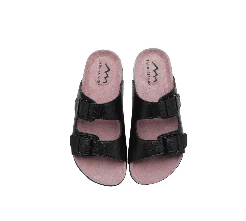 TARRAMARRA Embossed Summer Beach Unisex Slip-On Sandal Slides Oliver