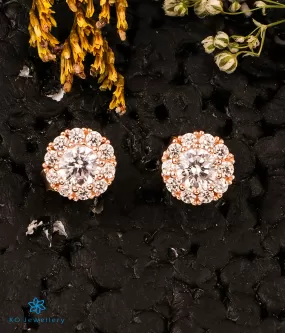 The Chic Solitaire Silver Rosegold Earstuds